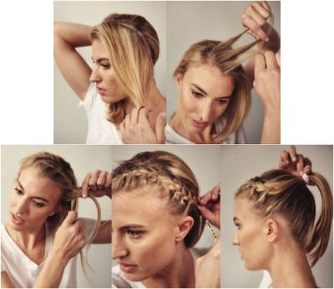 Keep your hair in place on race-day with this cute 'do! Race Day Hair, Double French Braid, Running Hair, Mma Hairstyles, Headband Braid, Running Hairstyles, Double French Braids, Triathlon Training, Long Hair Updo