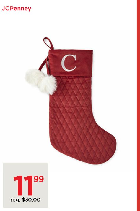 Included: 1 Stocking(s)Features: MonogrammableUse: IndoorMeasurements: 19 Height/Inches, 12.5 Width/InchesWeight (lb.): 0.5 LbBase Material: 100% PolyesterFabric Description: QuiltedCare: Spot CleanCountry of Origin: Imported Red Velvet Christmas Stocking, Monogram Christmas Stocking, Embroidered Stockings, Stocking Designs, Quilted Velvet, Stockings Christmas, Red Quilts, Faux Fur Pom Pom, Monogram Styles