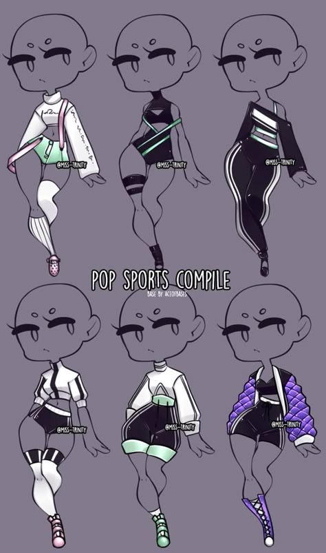 Adoptables Outfit, Miss Trinity, Outfit Adoptables, Types Of Clothes, Sports Outfit, Manga Clothes, Clothing Sketches, Clothing Design Sketches, Drawing Anime Clothes