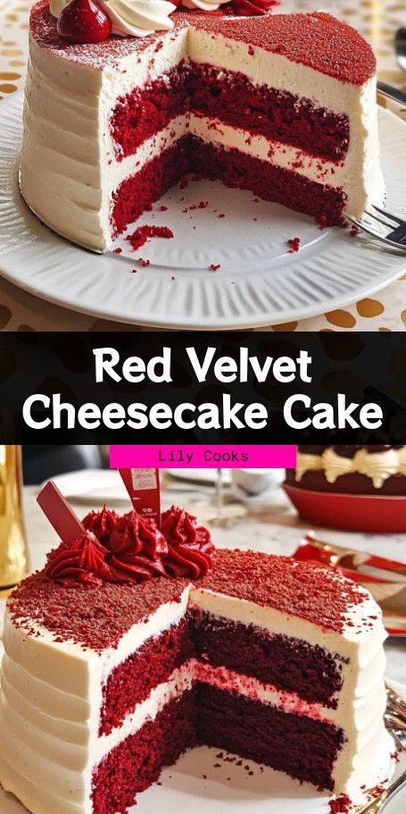 Red Velvet Doberge Cake with Cheesecake Custard - Celebrate with this Southern Classic Enjoy the perfect blend of red velvet cake and creamy cheesecake custard in this show-stopping Southern dessert. Perfect for special occasions, this layered cake is a sweet finale everyone will love! #RedVelvetDoberge #CheesecakeCustard #CelebrationCake Cheesecake Custard, Doberge Cake, Southern Red Velvet Cake, Red Velvet Cheesecake Cake, Red Velvet Cheesecake Brownies, Cheesecake Cake Recipes, Red Velvet Desserts, Vanilla Bean Cheesecake, Homemade Cream Cheese