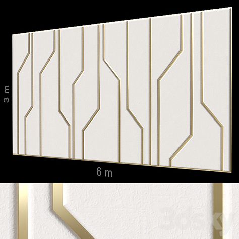 Decorative wall 153. - Other decorative objects - 3D model Grooves Pattern, Wall Tiles Living Room, Wall Cladding Designs, House Bathroom Designs, Groove Pattern, Modern Wall Paneling, Feature Wall Design, 3d Panel, Cladding Design