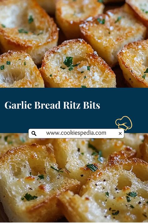 This easy recipe for Garlic Bread Ritz Bits turns classic mini crackers into a bold, buttery, and garlicky snack! Coated in savory seasonings and baked to perfection, these bite-sized treats are perfect for a party, game day, or anytime snacking. 🧈🧄✨ #EasyRecipe #PartyFood #GarlicBreadSnacks Recipe For Garlic Bread, Easy Garlic Bread, Crispy Onion Rings, Ritz Bits, Easy Tasty Recipes, Burgers And Fries, Garlic Bread Recipe, Bread Snacks, Crispy Onions