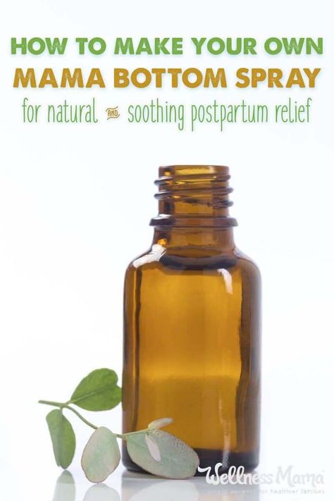 Postpartum Soothing Spray Recipe | Wellness Mama Natural Induction, Diy Postpartum, Natural Birthing, Natural Labor, Postpartum Healing, Postpartum Tips, Cooling Spray, Natural Labour, Wellness Mama