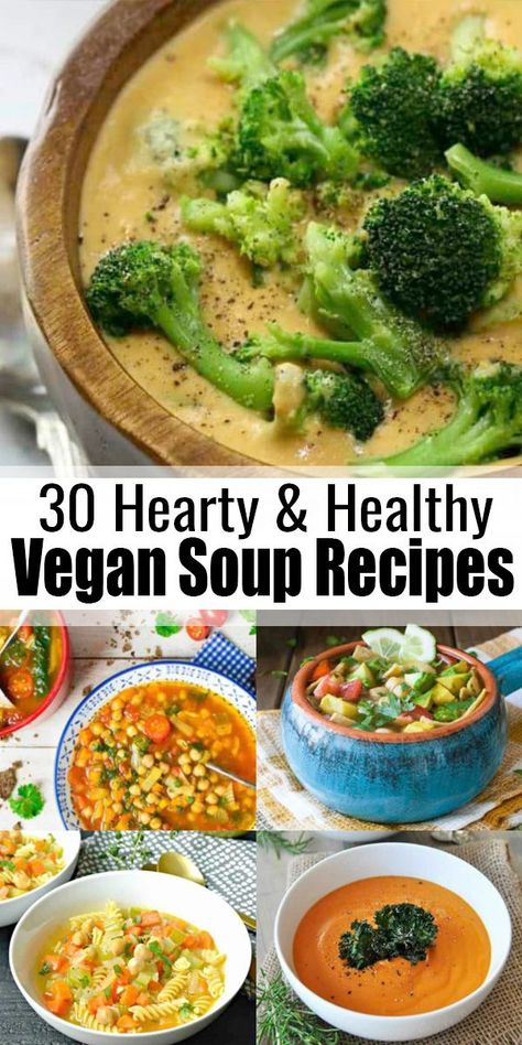 Quick And Easy Soup, Soup Vegan, Diner Recept, Vegan Soup Recipes, Vegan Soups, Vegan Soup, Easy Soups, Easy Soup Recipes, Idee Pasto Sano