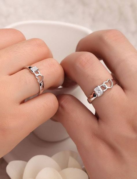 Silver Couple Rings Love, Platinum Ring For Couple, Copul Rings Design, Silver Couple Ring Design, Couple Rings Design Unique, Simple Gold Wedding Rings, Mens Wedding Rings Platinum, Couple Ring Design, Nose Ring Jewelry