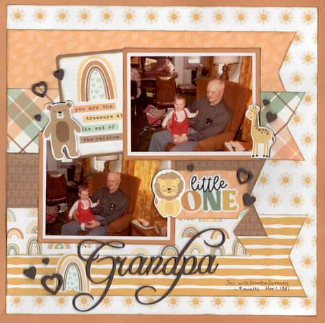 Grandpa - Scrapbook.com Family Layout, Album Layout, Baby Scrapbook Pages, Scrapbooking Layouts Baby, Baby Boy Scrapbook, Family Scrapbook, Baby Album, Baby Scrapbook