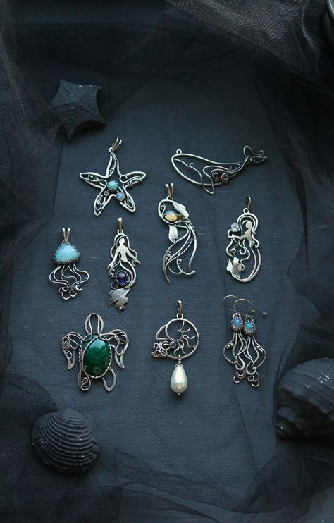 Wire Projects, Wire Jewelry Patterns, Ocean Collection, Crafty Fox, Wire Wrap Jewelry Designs, Wire Wrapped Jewelry Diy, Wire Wrapped Jewelry Tutorials, Ocean Crafts, Wire Jewelry Designs