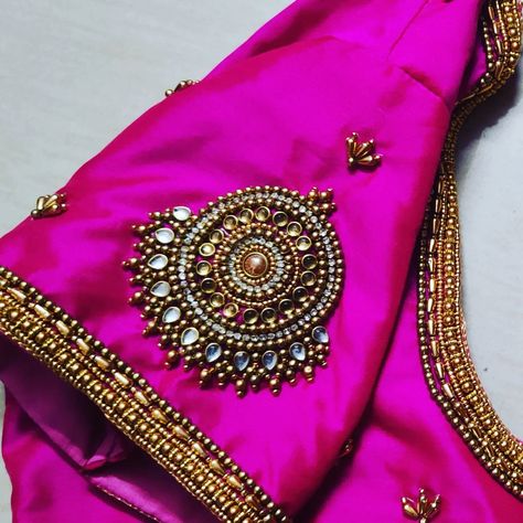 Pink Colour Aari Work Blouse Designs, Aari Work Blouse Designs, Exclusive Blouse Designs, Work Blouse Designs, Lace Blouse Design, Latest Bridal Blouse Designs, Latest Blouse Designs Pattern, Aari Designs, Aari Blouse