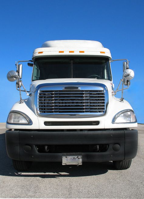 Front View of Tractor Trailer. The front view of a semi or tractor trailer truck , #SPONSORED, #Trailer, #front, #view, #Front, #View #ad Truck Front View, Tractor Trailer Truck, Websites Inspiration, Trailer Truck, Tractor Trailers, Front View, Semi Trucks, Sunny Day, Tractor