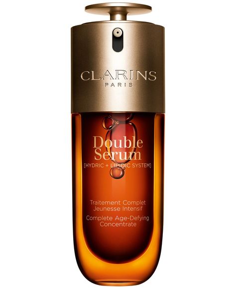 Clarins Double Serum To Firm, Smooth, Boost Radiance & Refine Pores, 1.7 oz. Double Serum Clarins, Clarins Serum, Sunday Selfcare, Clarins Double Serum, Chanel Hydra Beauty, Dream Items, Hygiene Tips, Nighttime Skincare, Xmas Wishes