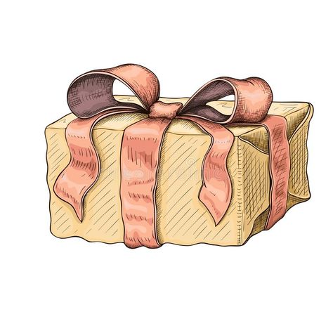 Present Box Illustration, Gift Icon, Present Drawing, Box Illustration, Christmas Present Boxes, Gallery Wall Printables, Websites Templates, Bow Drawing, Present Box