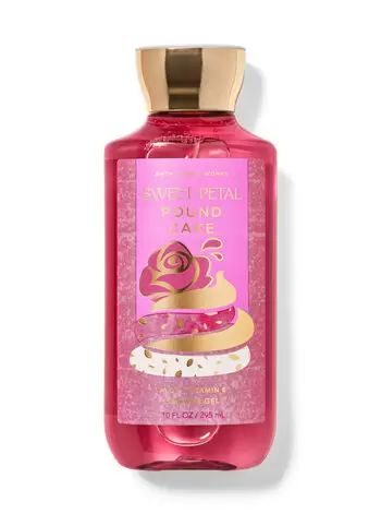 Sweet Petal Pound Cake Shower Gel | Bath & Body Works Sweet Petal Pound Cake, Princess Routine, Love Bath And Body Works, Vanilla Body Wash, Bath N Body Works, Bath Body Works Candles, Essential Oils Bath, Hygiene Care, Bath And Body Works Perfume