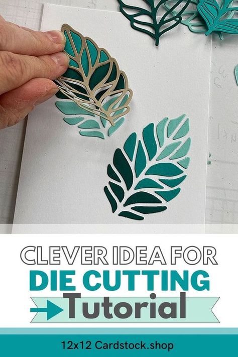 Cricut Card Making Ideas, Metal Dies For Card Making, Die Cuts For Card Making, Cards With Leaves, New Card Ideas, Card Techniques Tutorials, Stamping Techniques Ideas, Christmas Die Cut Cards, Stamped Cards Ideas