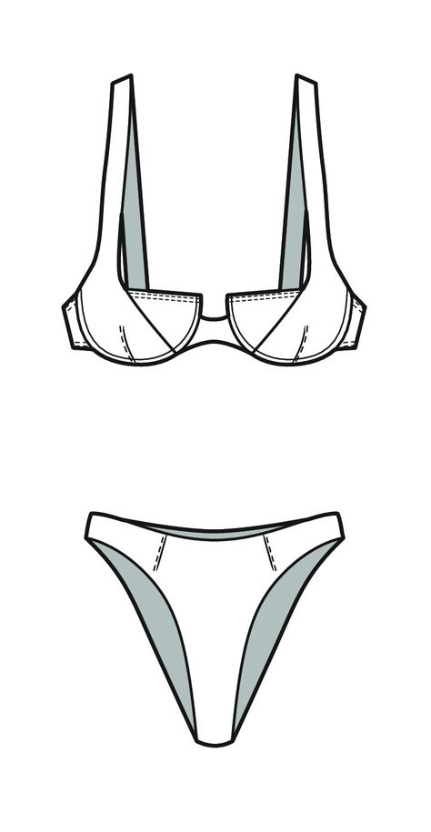 Technical Swimwear, Fashion Design Inspiration Board, Fashion Model Drawing, Sports Bra Design, Fashion Figure Drawing, Hippie Designs, Brand Photography Inspiration, Fashion Illustrations Techniques, Fashion Design Patterns