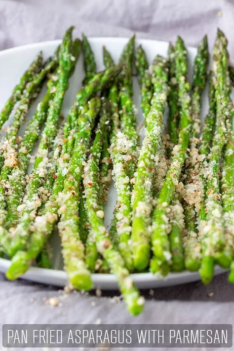 Pan Asparagus, Pan Fried Asparagus, Fried Asparagus, Spring Side Dishes, Cake Courgette, Oven Roasted Asparagus, Parmesan Asparagus, Asparagus Fries, Steamed Asparagus