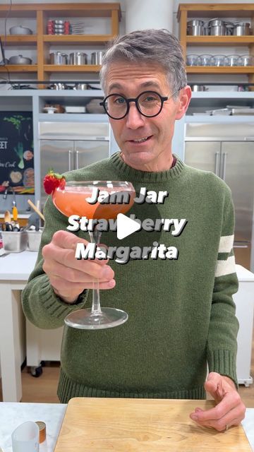 309K views · 13K likes | Christopher Kimball’s Milk Street on Instagram: "Welcome back to the jam jar cocktail, in which the dregs of a jam jar become cocktail gold—adding not only flavor and sweetness, but also a pleasant viscosity. These factors happen to produce a divine strawberry-rhubarb margarita, transforming the typically syrupy format into a drink that’s naturally sweet, tart, and fruity. Here’s the recipe, courtesy of our editorial director @jm_hirsch:

Start with the dregs of a jar of high-quality strawberry rhubarb jam. Then add:
3 oz blanco or reposado tequila
1/4 oz orange liqueur
1/4 oz lemon juice
Pinch of salt
Scoop of ice

Shake very vigorously, until the jam has fully integrated with the liquid. Add agave or simple syrup to taste. Strain, using the jam jar lid, into a ch Jam Jar Cocktails, Rhubarb Margarita, Strawberry Rhubarb Jam, Milk Street, Rhubarb Jam, Orange Liqueur, Reposado Tequila, Sweet Tart, The Jam