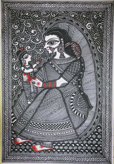 Madhubani Motifs, Mithila Painting, Gond Art, Madhubani Paintings, Color Pencil Sketch, Kalamkari Painting, Human Figures, Madhubani Art, Hand Embroidery Flowers