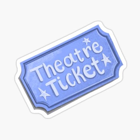 Theatre Ticket Design, Theatre Ticket, Cinema Ticket, Ticket Design, Theater Tickets, Design Sticker, Adventure Book, Aesthetic Stickers, The Thing