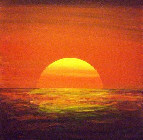 Jim Lively: Burnt Orange Sunset    #JulepColorChallenge  #CreateYourJulepColor Sun Painting, Sunrise Painting, Chelsea Art, Orange Painting, Underwater Art, Orange Sunset, Reception Party, Watercolor Paintings Tutorials, Ocean Painting