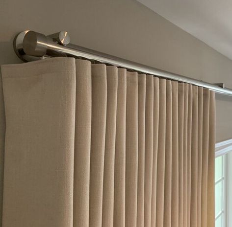 Ripple Fold Drapes, Ripplefold Curtains, Ripplefold Draperies, Over The Couch, Woven Wood Shades, Woven Wood, Custom Window Treatments, Branding Website Design, Drapery Panels