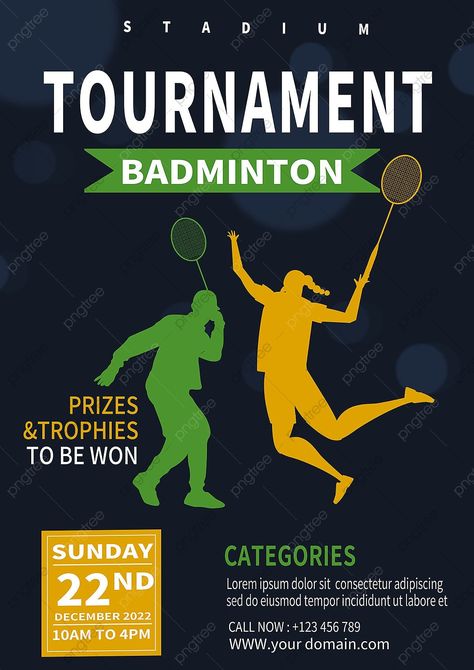 Badminton Tournament, Cover Report, Design Dragon, Restaurant Flyer, Birthday Flyer, Sport Design, Business Flyer Templates, Templates Downloads, Template Download