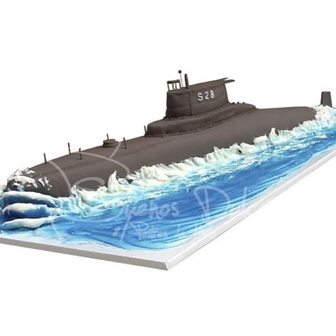 submarine cake - Cake by Sueños Dulces Bucaramanga Submarine Cake Ideas, Navy Cake Ideas, Navy Retirement Party Ideas, Navy Graduation Party, Submarine Cake, George Birthday Cake, Nautical Birthday Cakes, Usa Cookies, Thomas Birthday Cakes