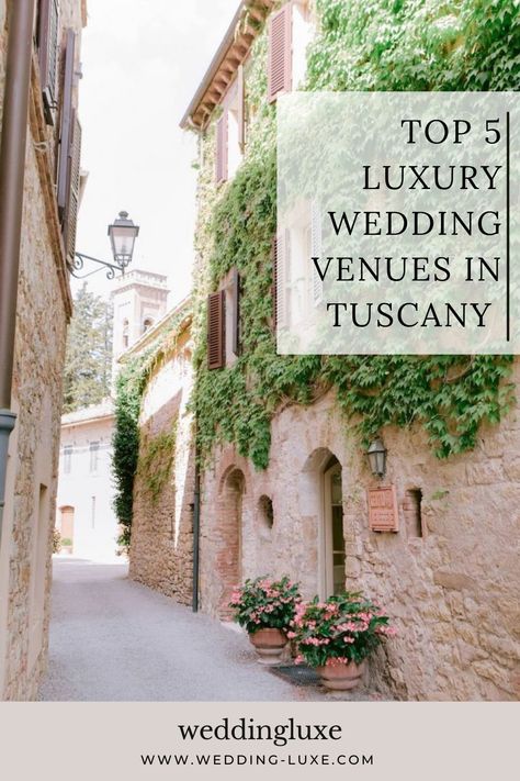 5 luxury venues in Tuscany to inspire you. Check out this post on Wedding Luxe Blog ❤ #weddingluxe #tuscany #venues #weddingblog #luxurydestinationweddings #destinationweddings Tuscany Wedding Decor, Vineyard Decor, Tuscany Wedding Venue, Tuscan Landscaping, Private Wedding, Indoor Reception, Most Beautiful Gardens, Luxury Wedding Venues, Tuscany Wedding