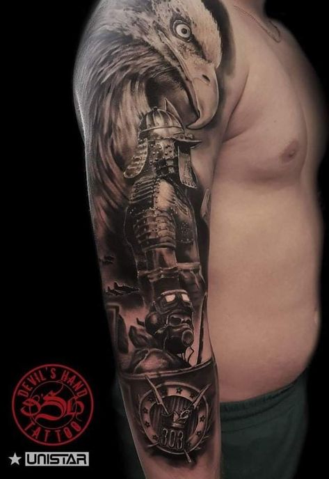 Polish Eagle Tattoo, Bald Eagle Tattoos, Poland Tattoo, Animal Tattoos For Men, Polish Tattoos, Gladiator Tattoo, Soldier Tattoo, Neo Tattoo, Money Tattoo