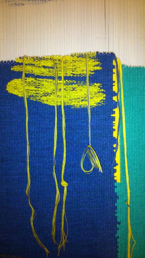 Ethel Adnan, Weave Tapestry, Yarn Tools, Weaving Loom Diy, Fabric Board, Textile Tapestry, Woven Wall Art, Weaving Designs, Textile Crafts