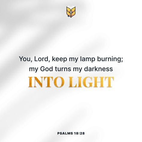 📖 You, Lord, keep my lamp burning; my God turns my darkness into light. Psalms 18:28 My God, Psalms, Light In The Dark, Verses, Bible Verses, Bible, Turn Ons, Quick Saves