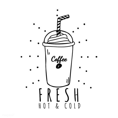 Hipster Logo Design, Caffe Design, Coffee Cup Drawing, Juice Logo, Coffee Shake, Mocha Frappe, Logo Hipster, Coffee Vector, Vietnam Art