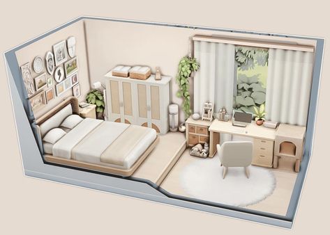 Sims 4 Tiny Bedroom, Sims 4 Big Bedroom Ideas, Sims 4 Basegame Bedroom, Sims 4 Balcony Ideas, Sims 4 Pink Bedroom, Sims4 Room Ideas, Sims 4 Building Ideas, The Sims 4 Room Ideas, Sims 4 Teen Room