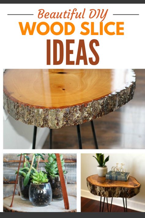 25 EASY Wood Burning Projects – walnuthollowcrafts Wood Slice Ideas, Wood Slice Crafts Diy, Wood Slice Table, Slice Ideas, Wood Slice Centerpieces, Large Wood Slices, Wood Log Crafts, Wood Slice Decor, Wood Slab Table