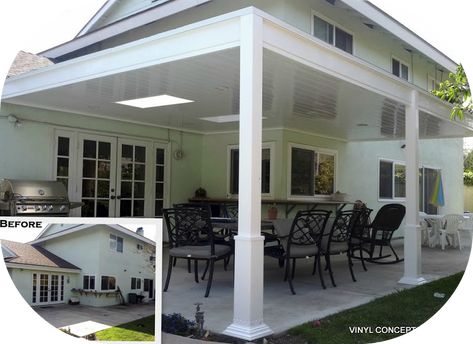 Advantages of vinyl patio covers over aluminum http://vinyl-concepts.com/aluminum-patio-covers/ #patio #patiocovers #vinylconcepts