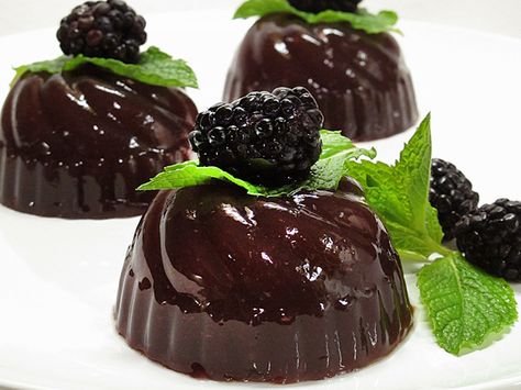 Mint Julep Jello Recipe With Blackberry and Bourbon | Devour the Blog, by Cooking Channel Cooking Channel Recipes, Jello Recipe, Julep Recipe, Blackberry Recipes, Jello Shot, Jello Mold, Jello Recipes, Eating Ice Cream, Jell O