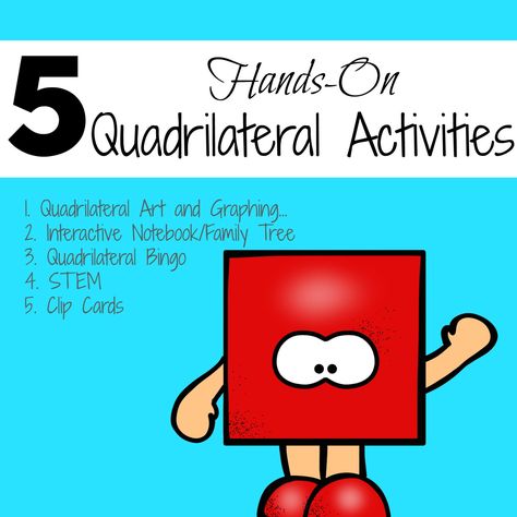 Help your students understand the different characteristics and rules of quadrilaterals with this FREE quadrilateral bingo game. Quadrilateral Activities, Quadrilateral Art, Quadrilateral Family Tree, Quadrilaterals Activities, Math Interactive, Math Interactive Notebook, Math Work, Math Geometry, Stem Projects