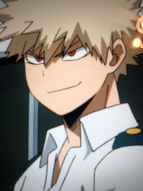 Bakugo Smile, Bakugo Smiling, Bakugo Angry Face, Bakugo Angry Icon, Bakugou Katsuki Screencaps, Boku No Hero Academia, My Hero Academia, Anime, Art