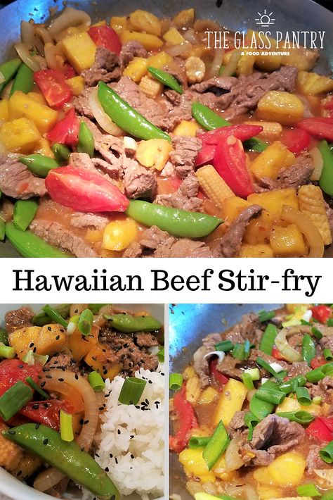 Hawaiian Beef Stir-fry | Quick Pineapple Beef Stir-fry | Easy Beef stir-fry | Healthy Beef Stir-fry  Hawaiian Beef gets all my tastes buds going. It's savory, sweet and just a little bit tangy from fresh ginger and juicy pineapple. Beef Stir Fry Recipes Easy Crock Pot, Beef Stir Fry Healthy, Hawaiian Beef, Sweet And Sour Beef, Easy Beef Stir Fry, Steak Stir Fry, Ramen Stir Fry, Easy Stir Fry Recipes, Beef Stir Fry Recipes