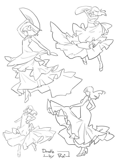 ArtStation - Dancer doodle, Too rara Dancer Drawing Reference, Twirl Reference Pose, Drawing Reference Dancing, Dancing Pose Reference Solo, Dancers References, Dancer Reference, Character Dancing Reference, Dancer Pose Reference, Dancing Art Reference