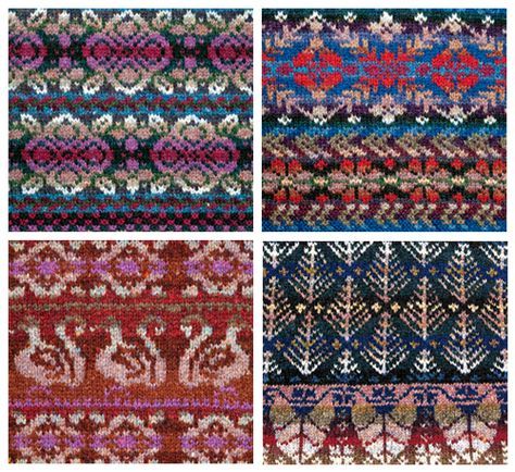 Fair Isle patterns by Alice Starmore Fairisle Patterns, Punto Fair Isle, Alice Starmore, Motif Fair Isle, Fair Isle Chart, Colorwork Chart, Swedish Weaving, Fair Isle Knitting Patterns, Fair Isles