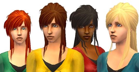 Mod The Sims - Maxis Match Recolours of XM Hair 81 (Request) Sims 3t2 Conversions, Sims 2 Maxis Match, Maxis Match Hair, Ts2 Hair, Sims 2 Hair, Ts2 Cc, Sims 1, Hair Clothes, Maxis Match