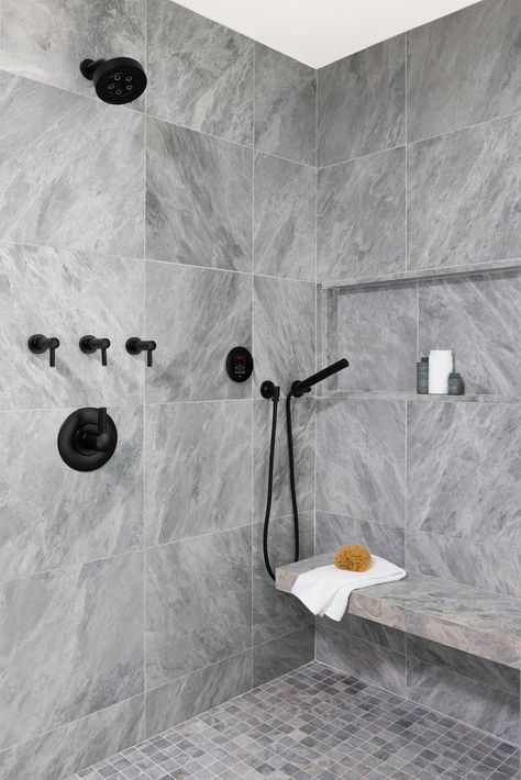 "Not just any material can be used in steam shower application... Preferences will be dictated not only by the absorption rate of the material, but also by aesthetic considerations.” Health benefits of using a steam room, steam shower tile requirements, and more. Discover product recommendations and installation tips for steam showers. Learn more on the blog! Steam Shower Tile, Steam Showers Bathroom Master Bath, Master Bath Layout, Shower Wand, Bathroom Shower Walls, Loft Ideas, Steam Shower, Shower Walls, Steam Showers Bathroom