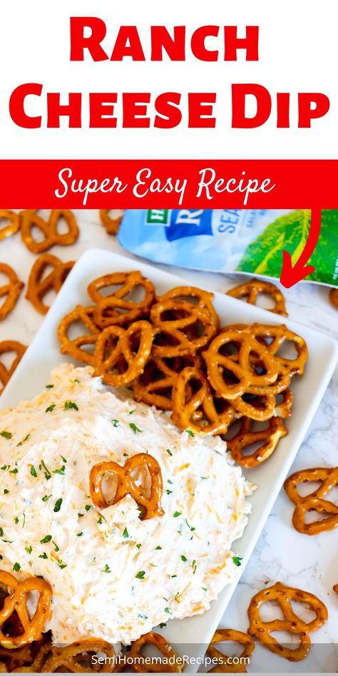 Dips With Ranch Packet, Side Snacks For Party, Cheesy Ranch Crackers, Dip Recipes For Pretzels, Deviled Ham Dip With Cream Cheese, Cream Cheese Pretzel Dip Recipes, Easy Pretzel Dip Recipes, Dip For Pretzels Crisps, Appetizers Using Cream Cheese