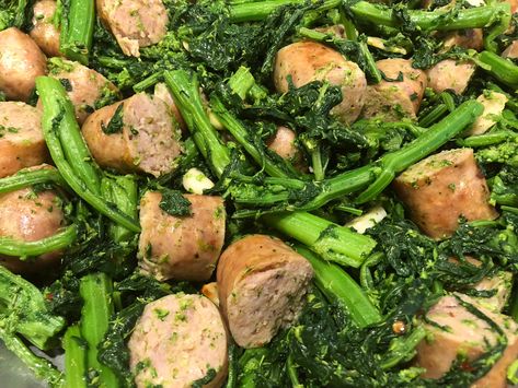 Sausage and Broccoli Rabe Broccoli Rob And Sausage Recipe, Broccoli Rabe Recipes Sausage, Broccoli Rabe And Sausage Pasta, Broccoli Rabe Recipes, Sausage And Broccoli Rabe, Broccoli Rabe And Sausage, Sausage Slow Cooker, Broccoli Rabe Recipe, Sausage And Broccoli