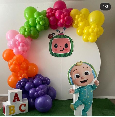 Cocomelon Party Balloons, Cocomelon Balloon Decoration, Cocomelon Backdrop Ideas, Cocomelon Decoration, Coco Melon Birthday Party Ideas, Cocomelon Party Ideas For Girl, Cocomelon Decor, Cocomelon Party Ideas For Boy, Cocomelon Theme Birthday Party