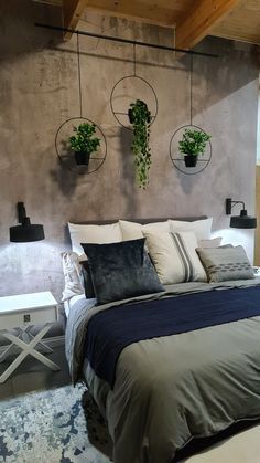 Concrete Bedroom Ideas, Concrete Wall In Bedroom, White And Grey Wallpaper Bedroom, Concrete Wall Room Ideas, Cement Wall Ideas Bedroom, Gray Wallpaper Bedroom Ideas, Concrete Wallpaper Bedroom Ideas, Cement Wallpaper Bedroom, Bedroom With Concrete Wall