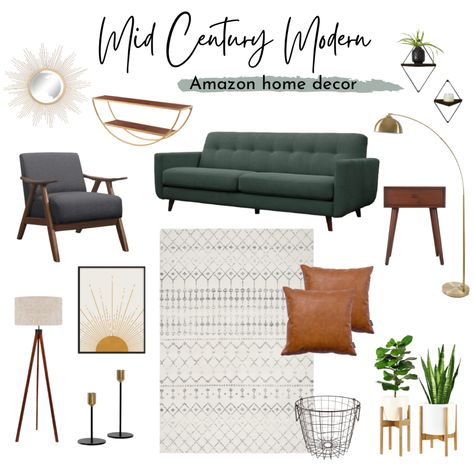 Mid Century Modern Boho Home Office, Amazon Mid Century Modern, Mid Century Modern Couches, Mid Century Modern Colorful Living Room, Earthy Vintage Living Room, Mid Century Modern Small Living Room, Mid Century Modern Studio Apartment, Small Mid Century Modern Living Room, Mid Century Modern Mood Board