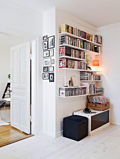 Diy Dvd Storage, Cd Storage, Dvd Storage, Apartment Decoration, Apartment Life, House Things, Living Room Storage, World Of Interiors, Style At Home