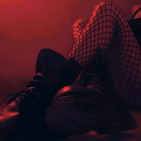 Fishnet Aesthetic Grunge, Red Grunge Aesthetic, Fishnet Aesthetic, Fishnets Aesthetic, Combat Boots Aesthetic, Stockings Aesthetic, Boots Aesthetic, Red Grunge, Red Fishnets