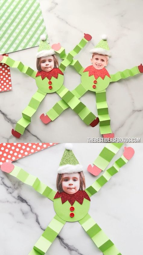 Elf Craft for Kids 🎄- cute paper elf craft kids can make for Christmas! Would also make an adorable Christmas bulletin board idea. Elf Craft For Kids, Paper Elf, Elf Craft, Elf Crafts, Christmas Bulletin, Preschool Christmas Crafts, Christmas Crafts For Kids To Make, Christmas Arts And Crafts, Fun Christmas Crafts